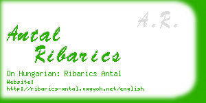 antal ribarics business card